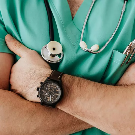 Gastroenterologist examining a patient's digestive health